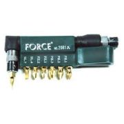 Набор бит 8пр. 1/4 Г-обр. крест.+шлиц. с отверткой FORCE