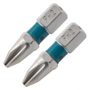 Набор бит крестовых РН2* 25 мм 1/4 (2шт) CROSS